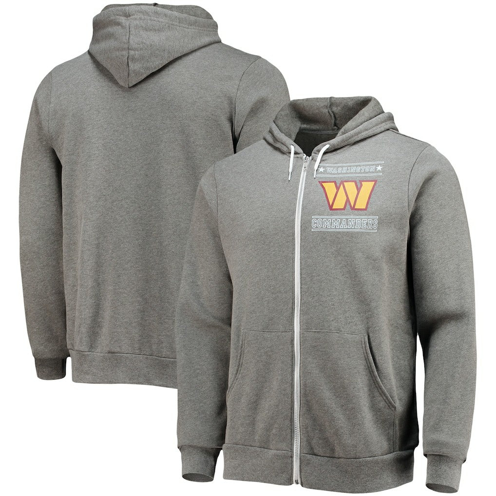 Washington Commanders NFL x Darius Rucker Collection Sponge Fleece Full-Zip Hoodie Heathered Charcoal | Fanatics