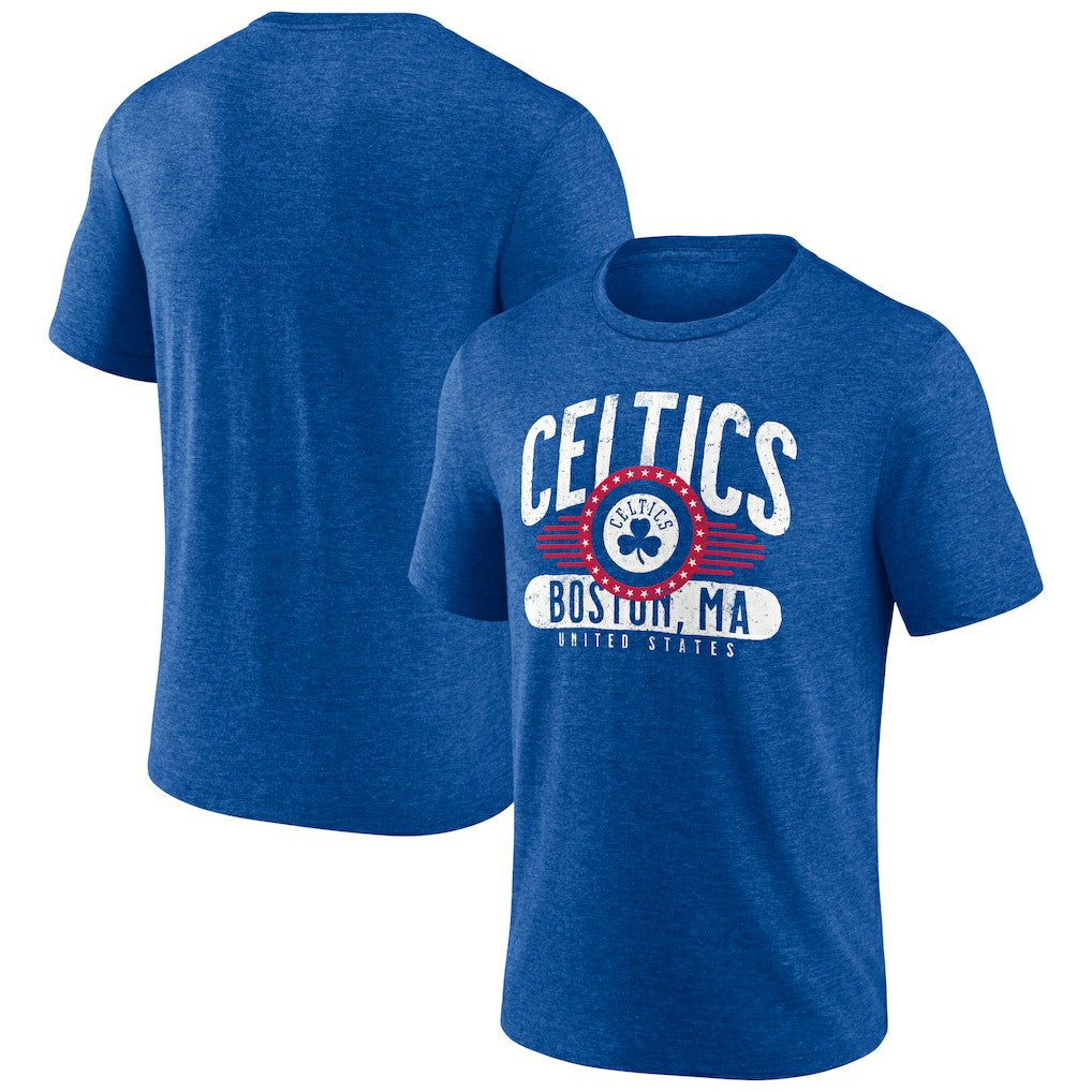 Boston Celtics Badge of Honor Tri-Blend T-Shirt Royal - NBA