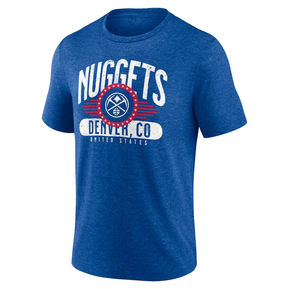 Denver Nuggets Badge of Honor Tri-Blend T-Shirt Royal - NBA