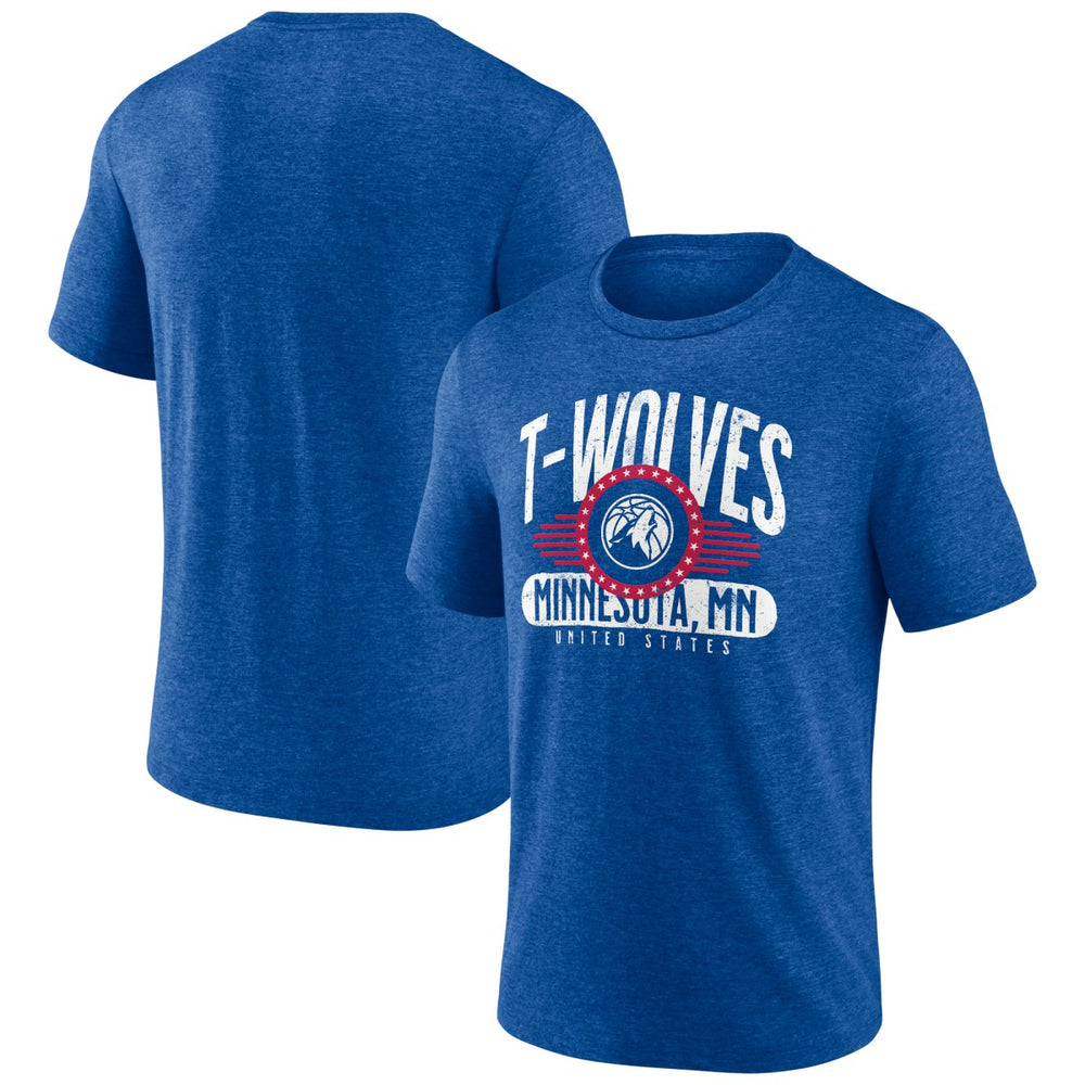 Minnesota Timberwolves Badge of Honor Tri-Blend T-Shirt Royal - NBA
