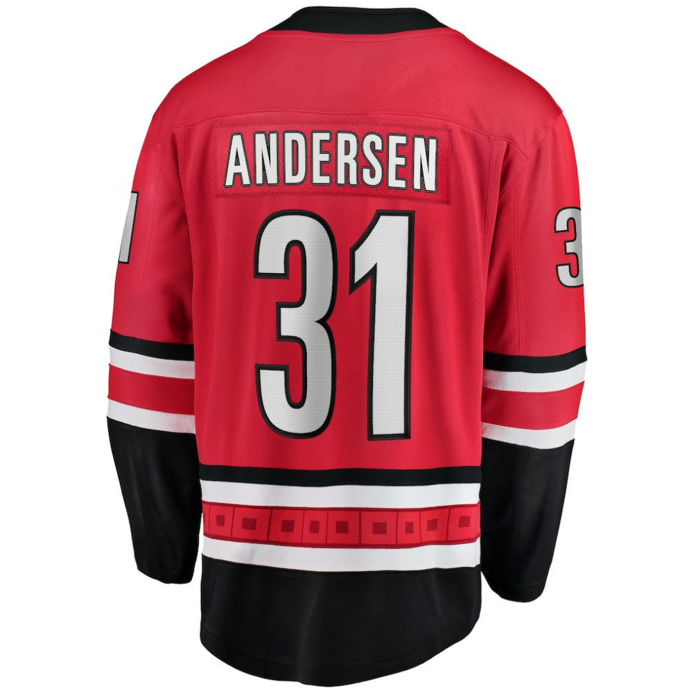 Frederik Andersen Carolina Hurricanes Fanatics Alternate Breakaway Player Jersey - Red - NHL