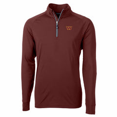 Washington Commanders Cutter & Buck Adapt Eco Stretch Quarter-Zip Pullover Jacket Burgundy | NFL