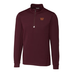 Washington Commanders Cutter & Buck Traverse Stretch Quarter-Zip Pullover Jacket Burgundy | NFL