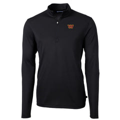 Washington Commanders Cutter & Buck Virtue Eco Pique Half-Zip Pullover Jacket Black | NFL