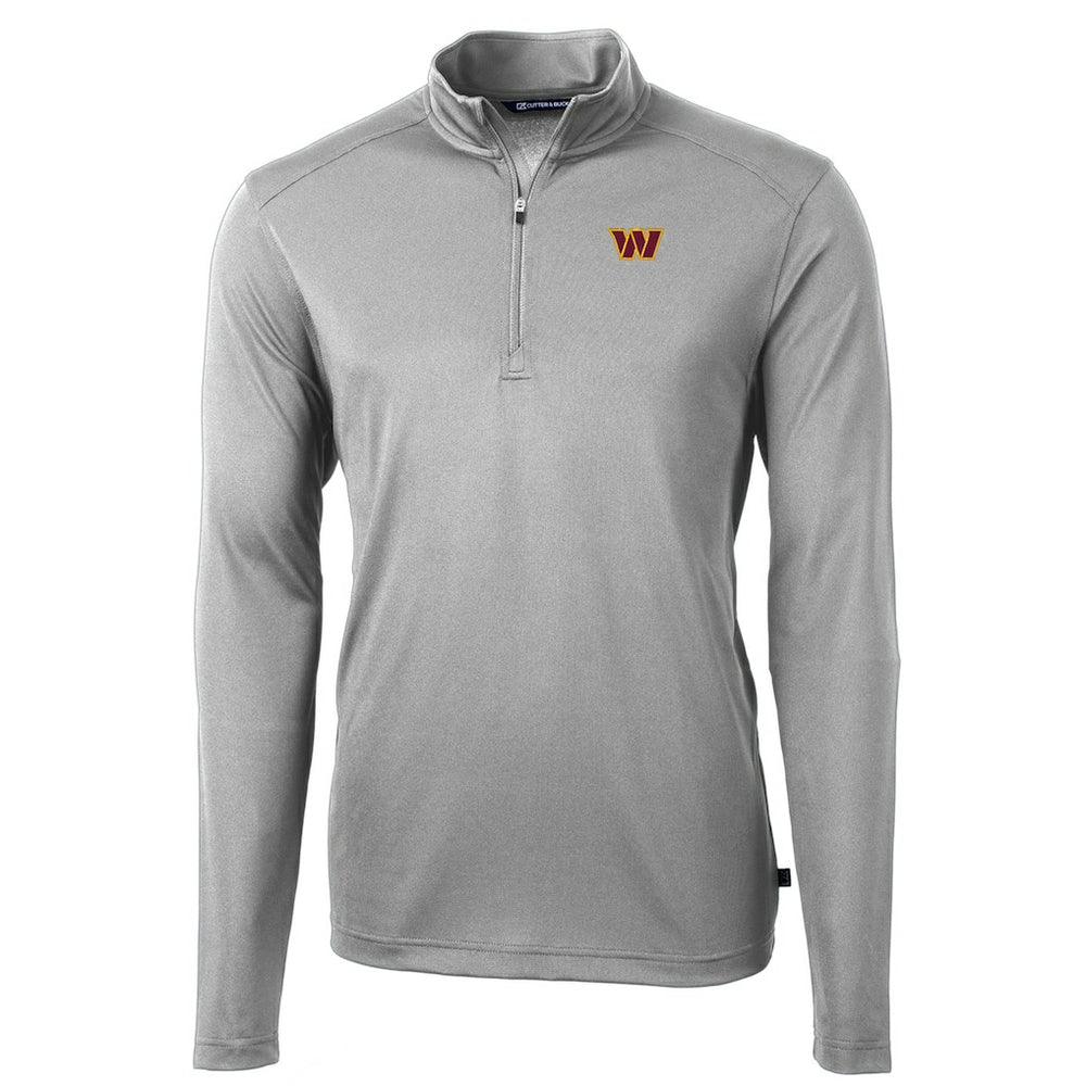 Washington Commanders Cutter & Buck Virtue Eco Pique Half-Zip Pullover Jacket Gray | NFL