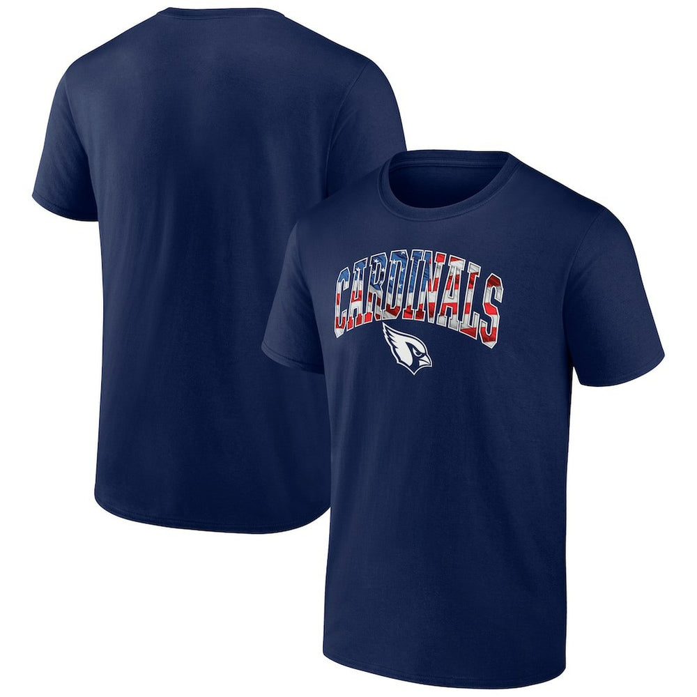 Arizona Cardinals Banner Wave Logo T-Shirt Navy | NFL