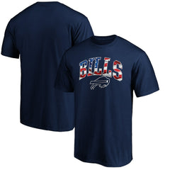 Buffalo Bills Banner Wave Logo T-Shirt Navy | NFL