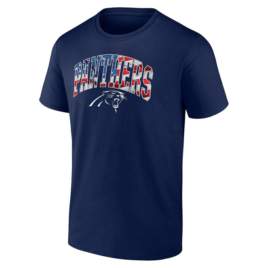Carolina Panthers Banner Wave Logo T-Shirt Navy | NFL