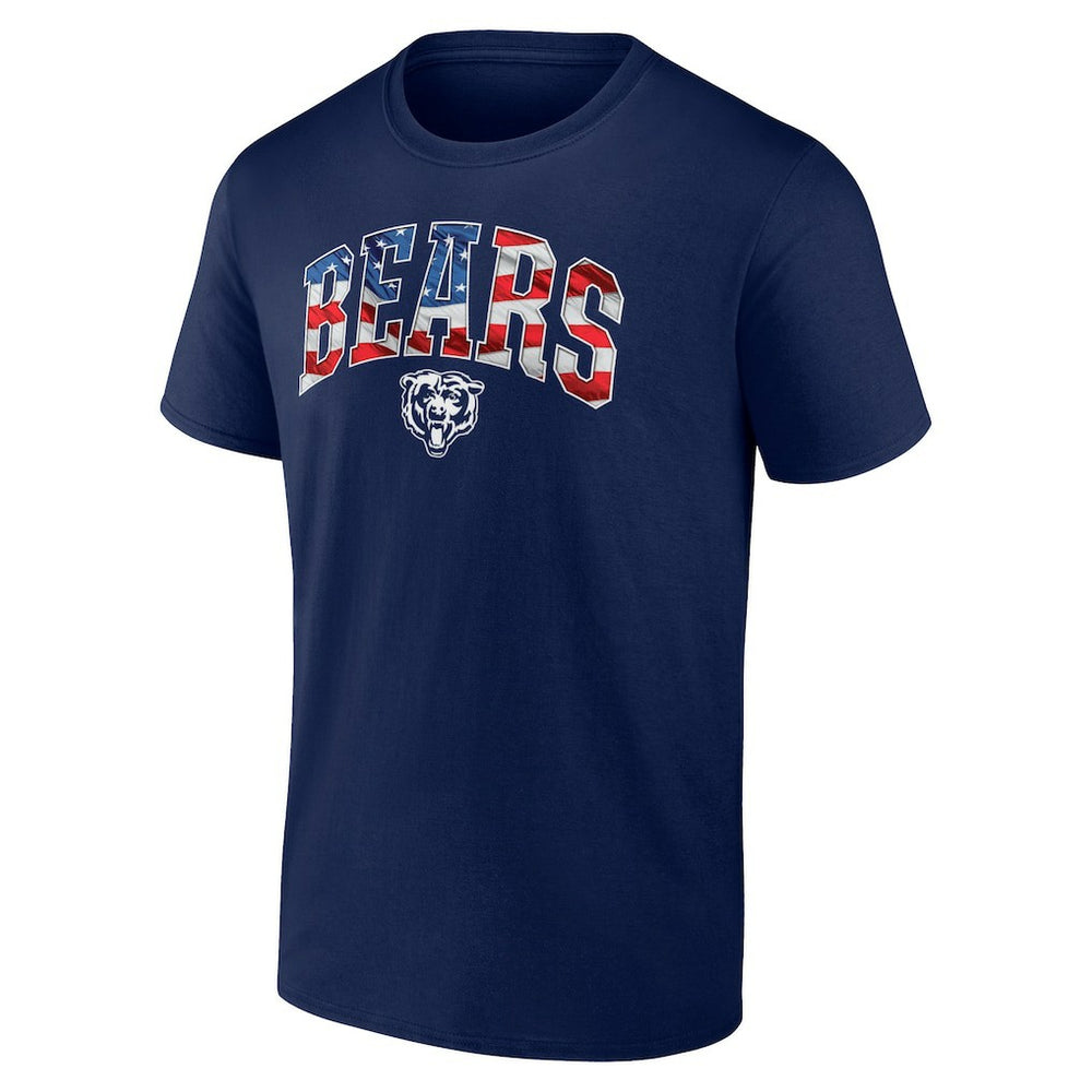 Chicago Bears Banner Wave Logo T-Shirt Navy | NFL