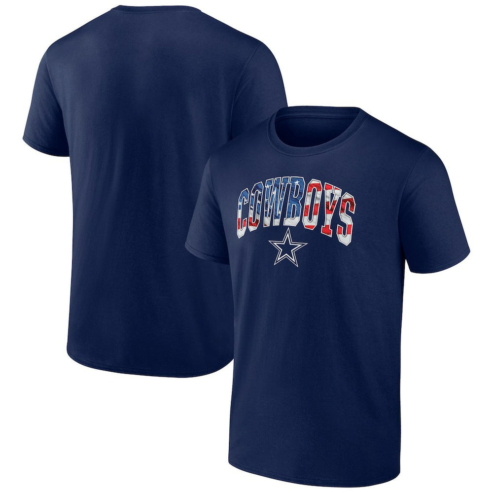 Dallas Cowboys Banner Wave Logo T-Shirt Navy | NFL