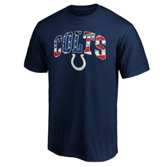 Indianapolis Colts Banner Wave Logo T-Shirt Navy | NFL