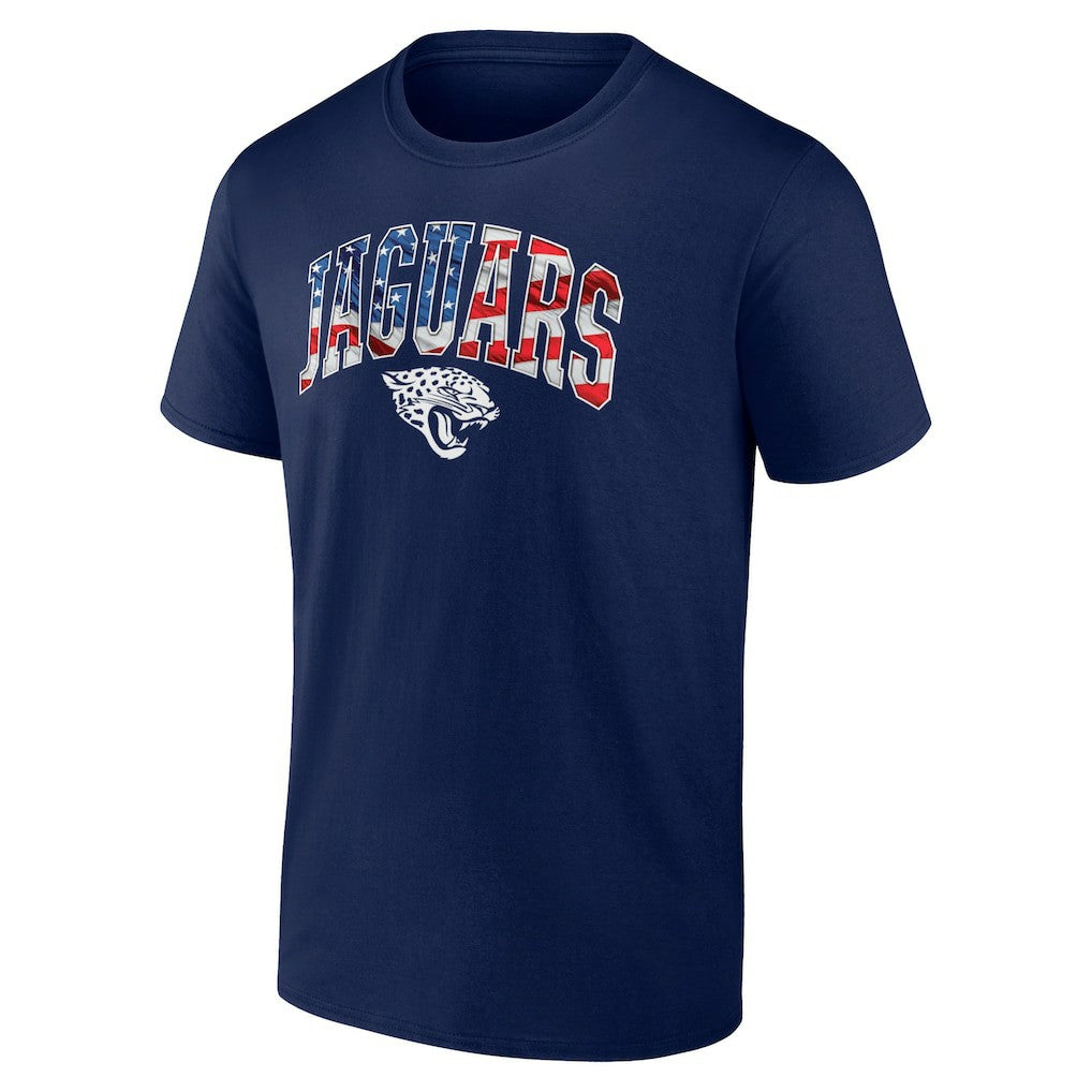 Jacksonville Jaguars Banner Wave Logo T-Shirt Navy | NFL