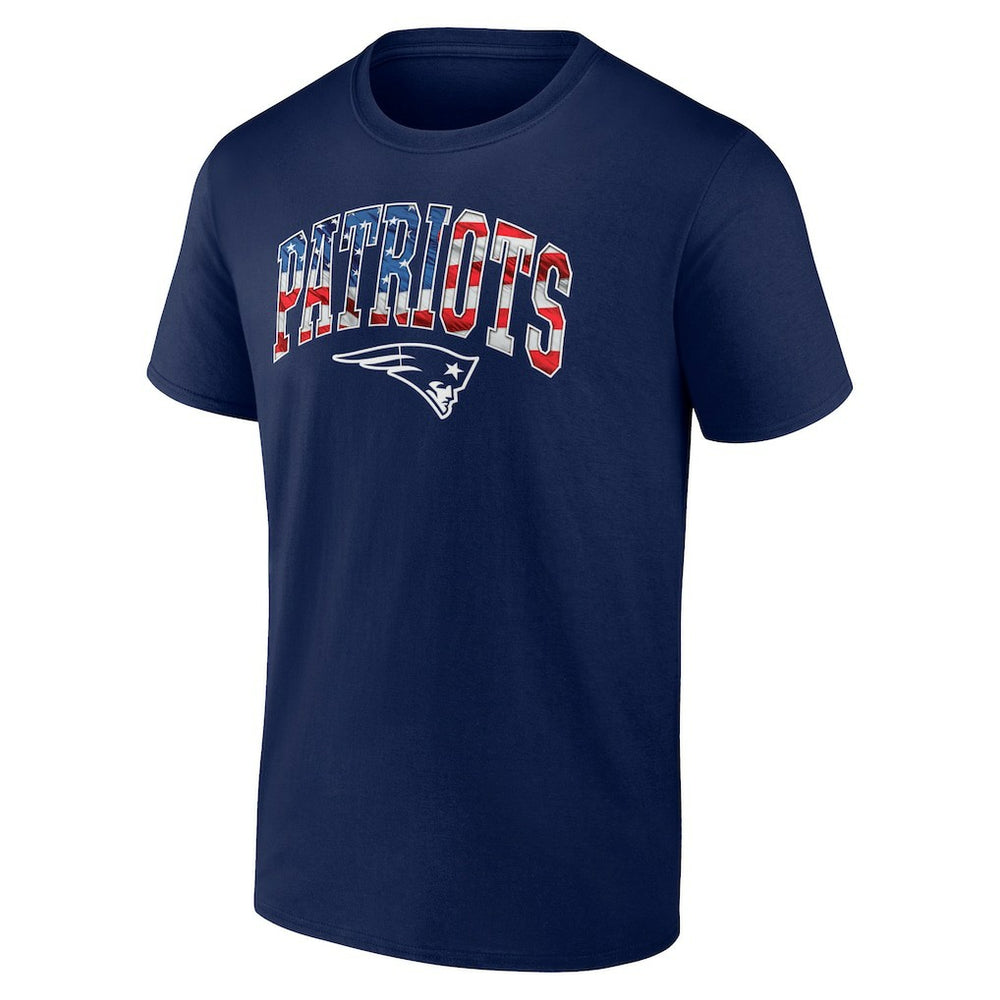 New England Patriots Banner Wave Logo T-Shirt Navy | NFL