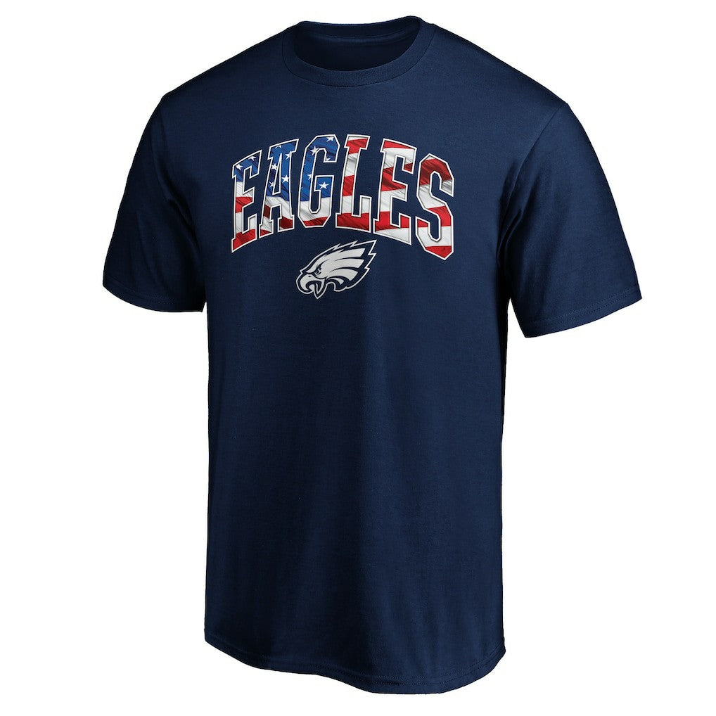 Philadelphia Eagles Banner Wave Logo T-Shirt Navy | NFL
