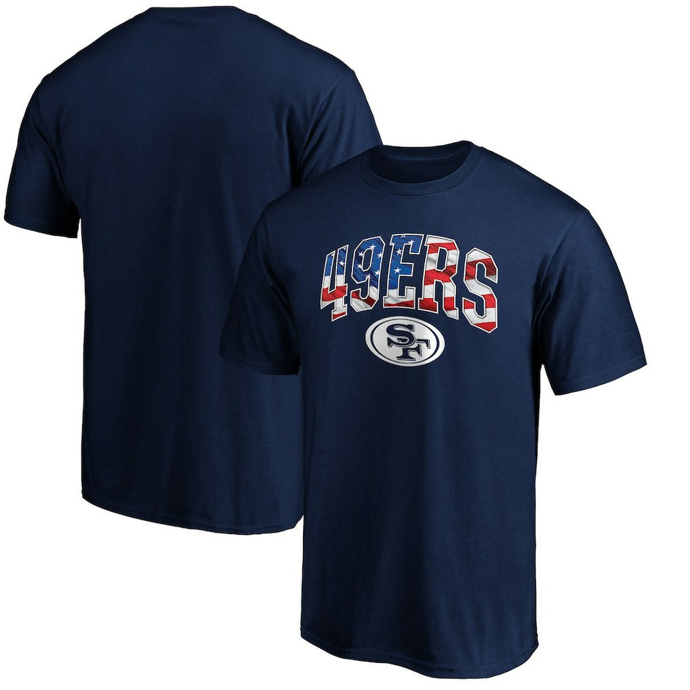 San Francisco 49ers Banner Wave Logo T-Shirt Navy | NFL