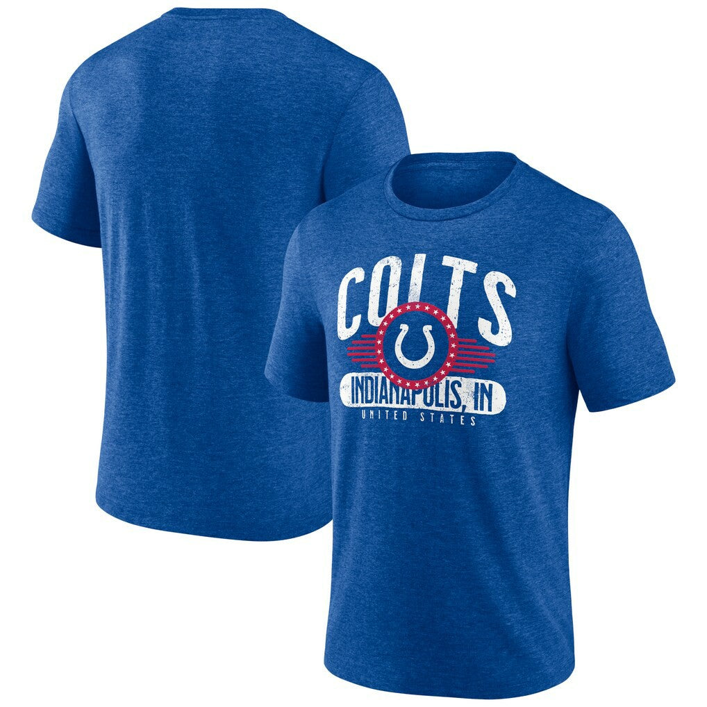Indianapolis Colts Badge of Honor Tri-Blend T-Shirt Royal | NFL