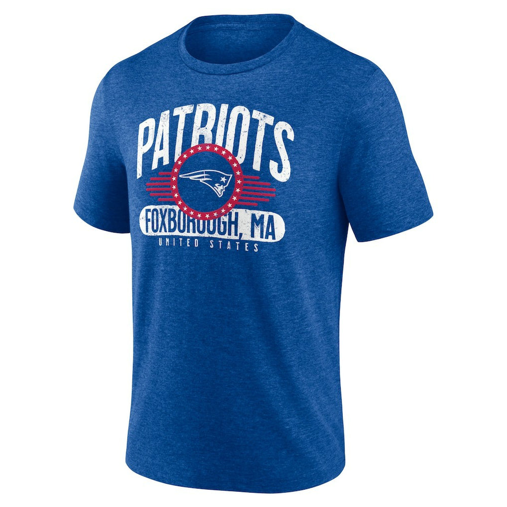 New England Patriots Badge of Honor Tri-Blend T-Shirt Royal | NFL