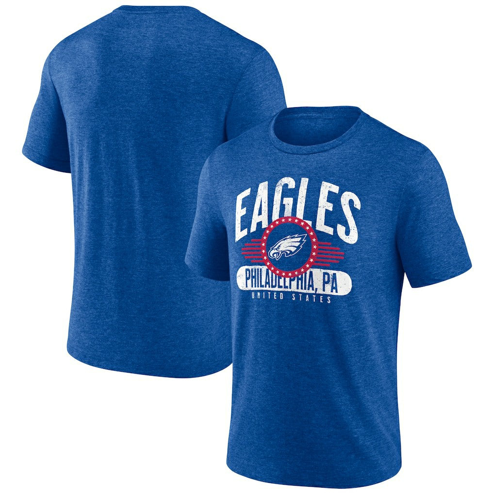 Philadelphia Eagles Badge of Honor Tri-Blend T-Shirt Royal | NFL