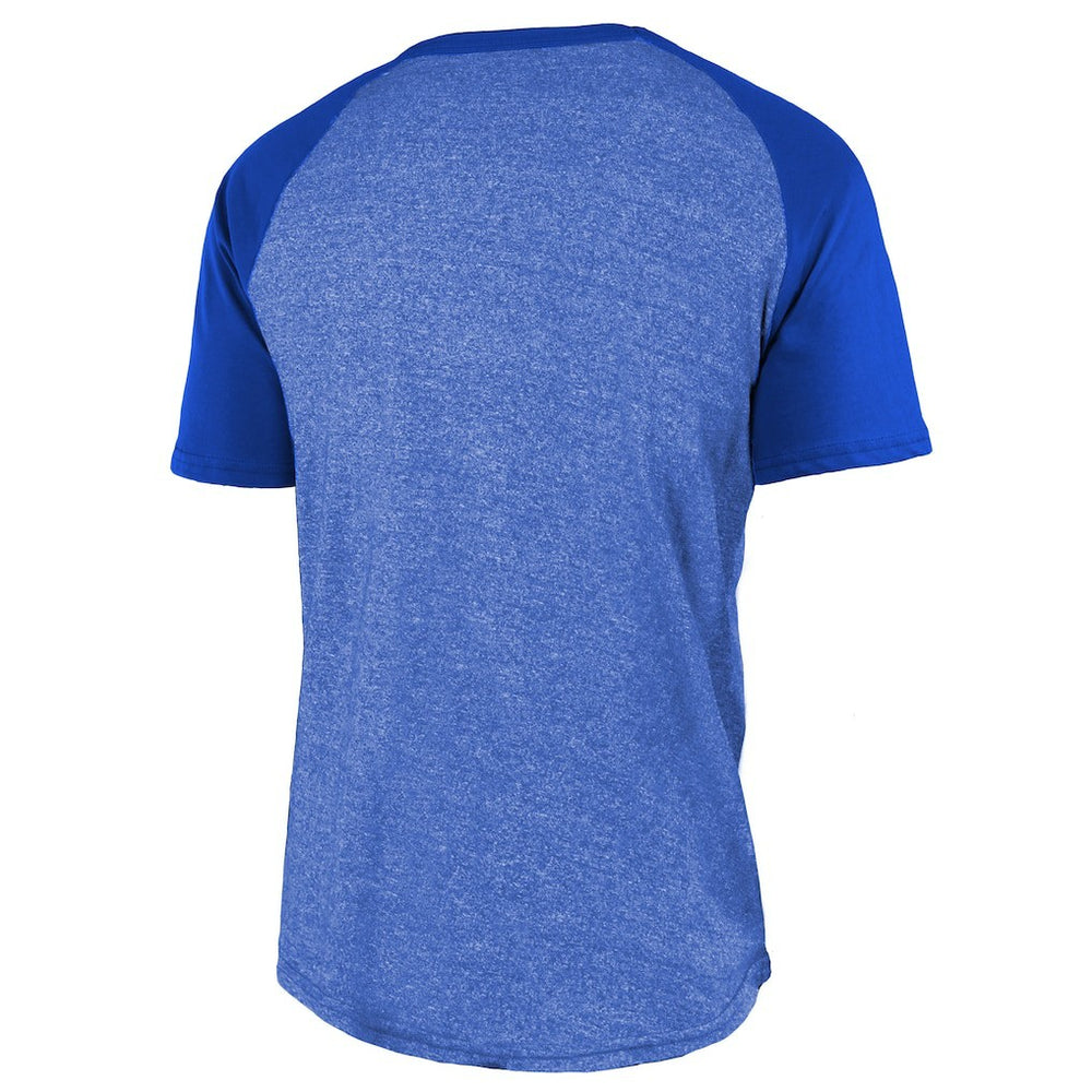 Los Angeles Rams Majestic Threads 2-Time Super Bowl Champions Tri-Blend Raglan T-Shirt Royal | NFL