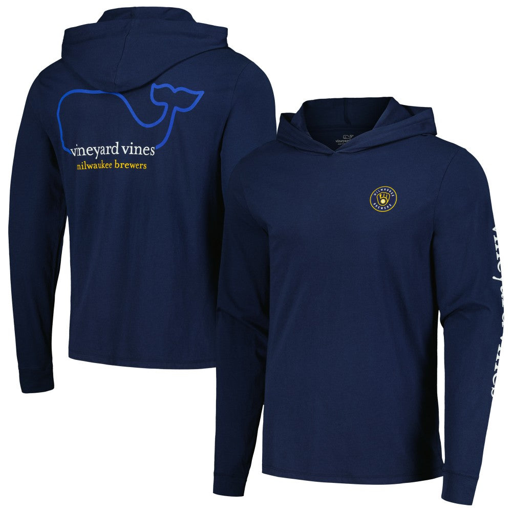 Milwaukee Brewers Vineyard Vines Long Sleeve Hoodie T-Shirt - MLB