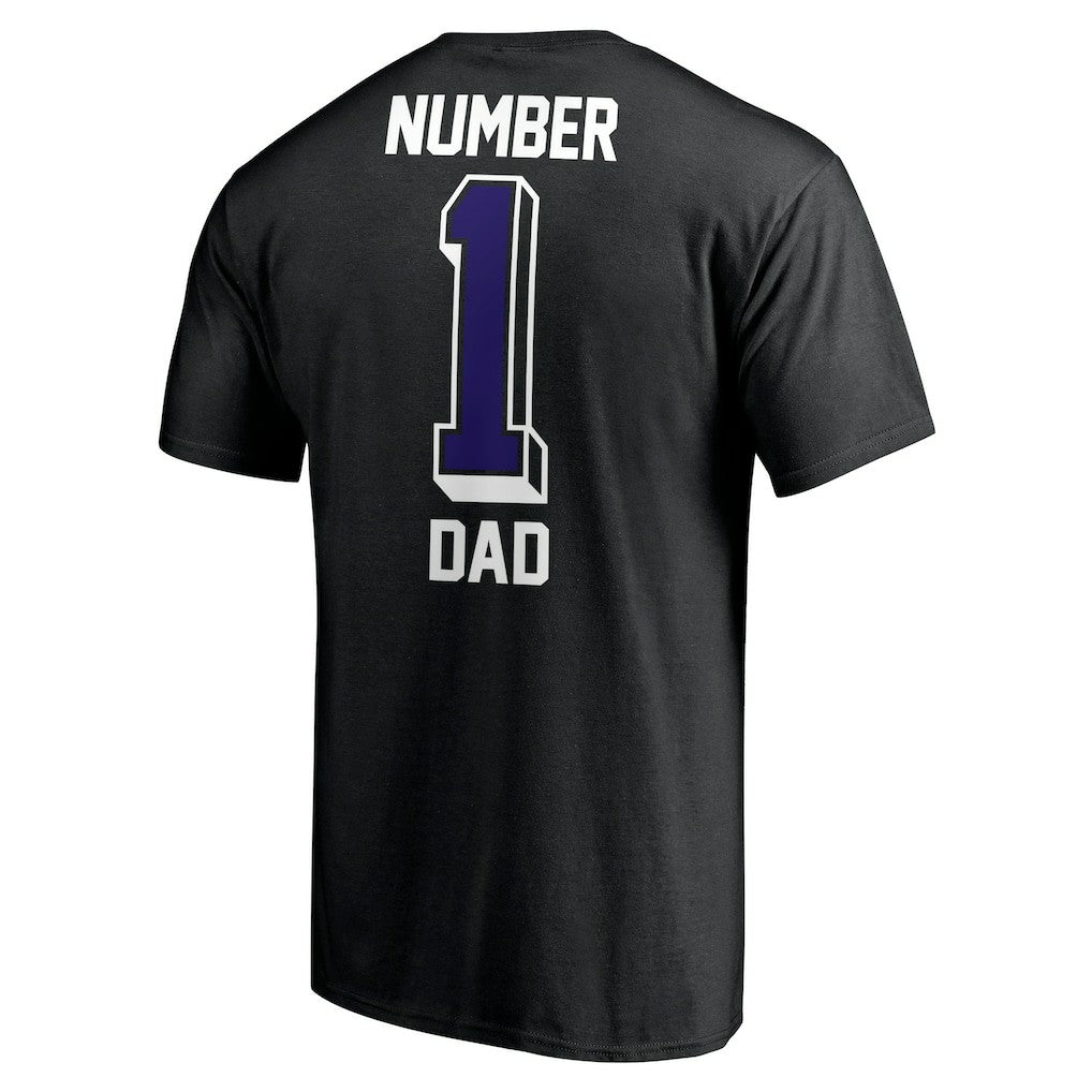 Baltimore Ravens Number One Dad T-Shirt Black | NFL