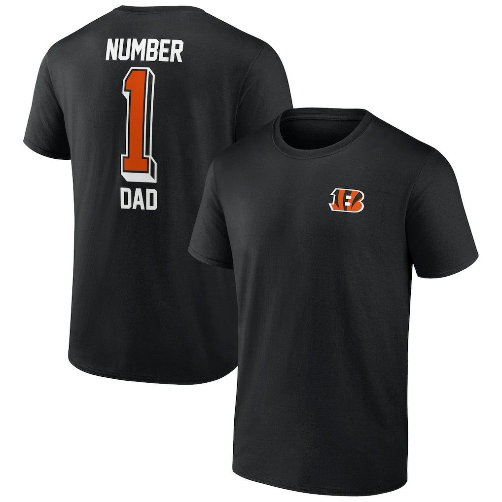 Cincinnati Bengals Number One Dad T-Shirt Black | NFL