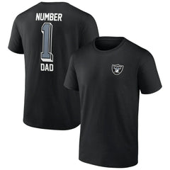 Las Vegas Raiders Number One Dad T-Shirt Black | NFL