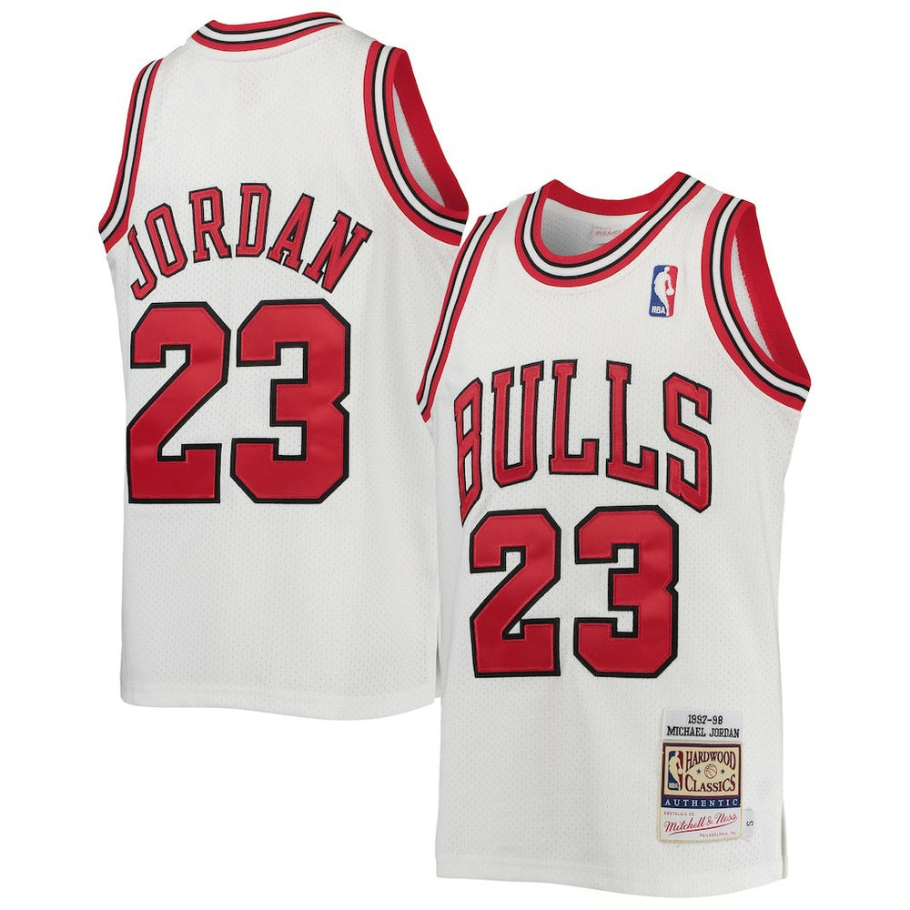 Michael Jordan Chicago Bulls Youth 1997/98 Hardwood Classics Authentic Jersey White - NBA