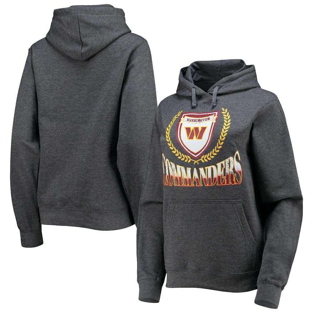 Washington Commanders WEAR by Erin Andrews Women's Fleece Pullover Hoodie Heathered Gray | NFL
