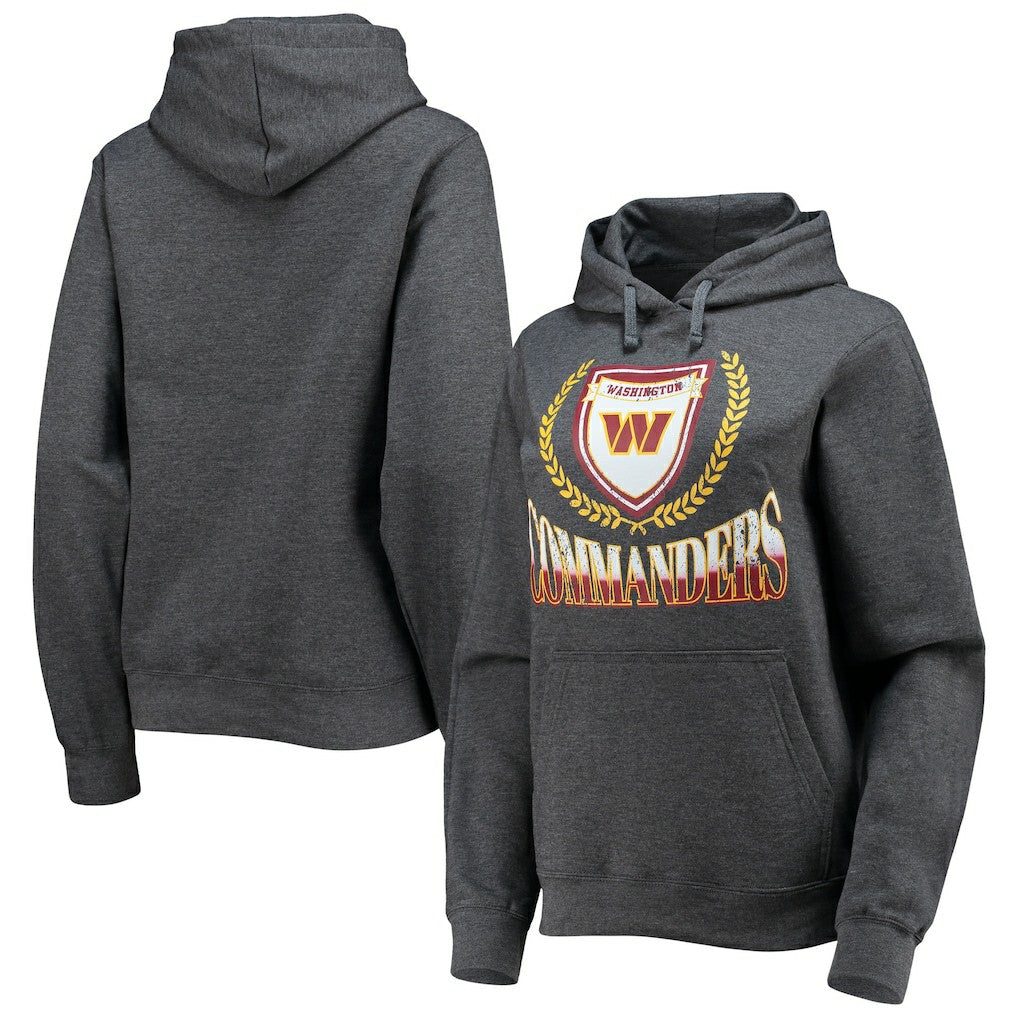 Washington Commanders WEAR by Erin Andrews Women's Fleece Pullover Hoodie Heathered Gray | NFL