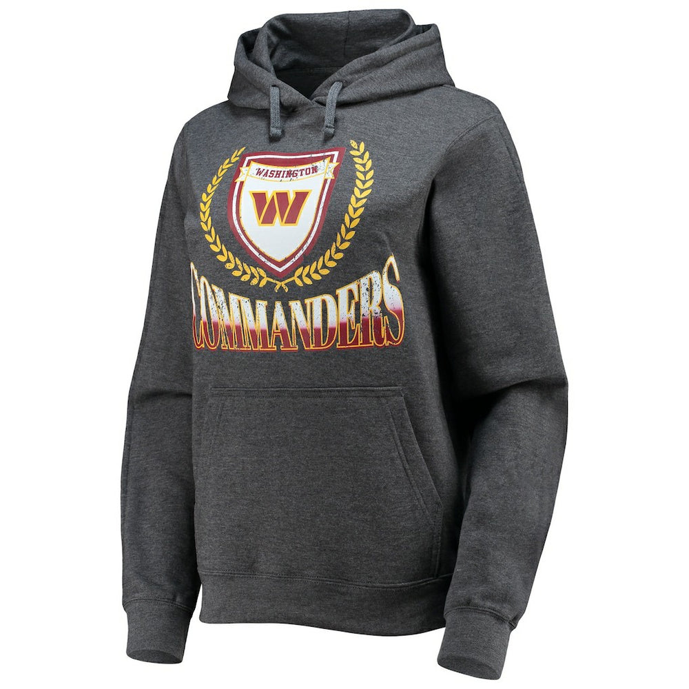 Washington Commanders WEAR by Erin Andrews Women's Fleece Pullover Hoodie Heathered Gray | NFL