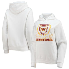 Washington Commanders WEAR by Erin Andrews Women's Fleece Pullover Hoodie White | NFL