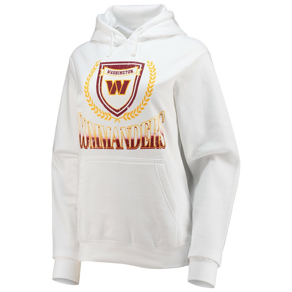 Washington Commanders WEAR by Erin Andrews Women's Fleece Pullover Hoodie White | NFL