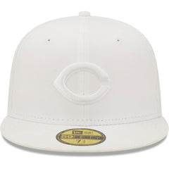Cincinnati Reds New Era White on White 59FIFTY Fitted Hat Hats - MLB