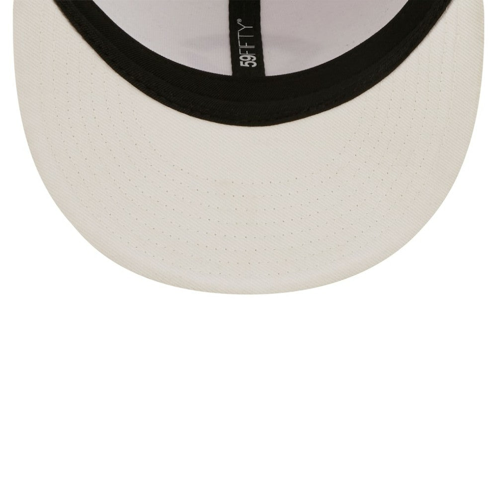Cincinnati Reds New Era White on White 59FIFTY Fitted Hat Hats - MLB