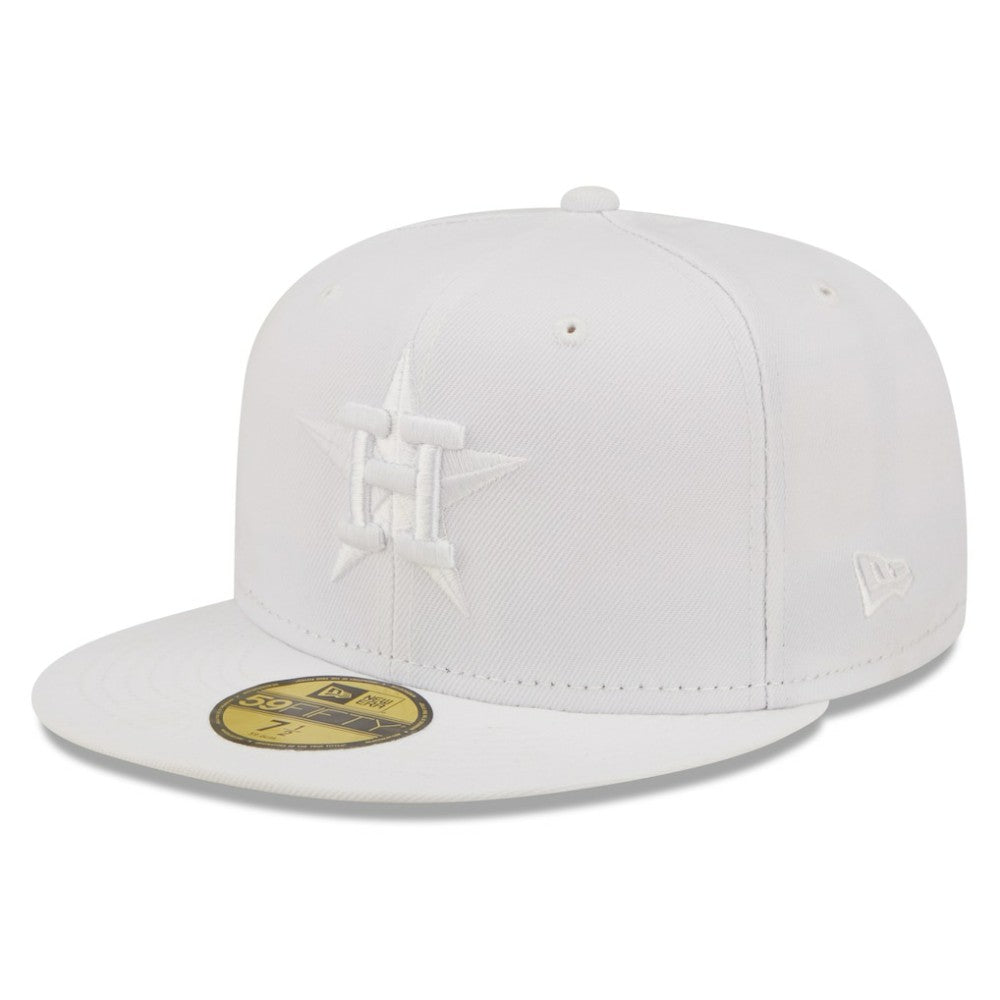 Houston Astros New Era White on White 59FIFTY Fitted Hat Hats - MLB