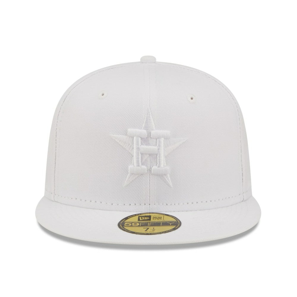 Houston Astros New Era White on White 59FIFTY Fitted Hat Hats - MLB