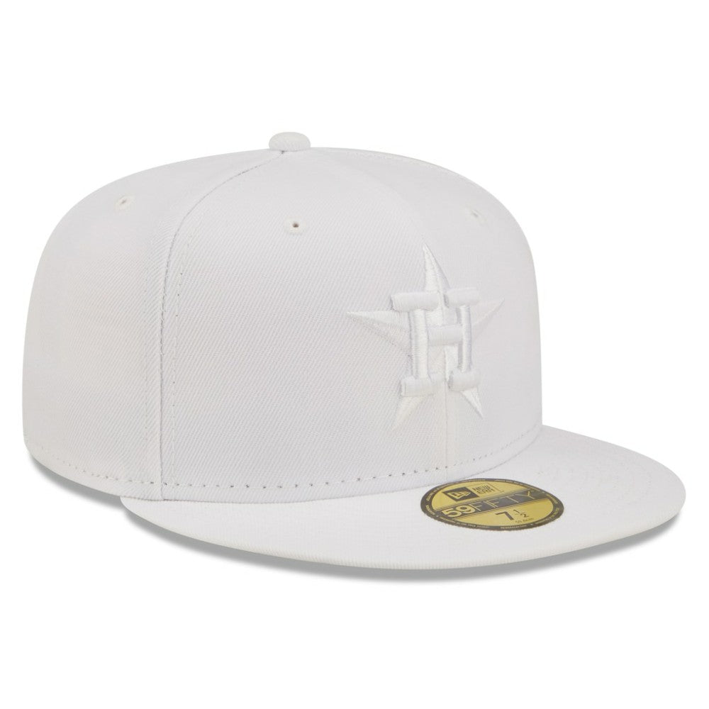 Houston Astros New Era White on White 59FIFTY Fitted Hat Hats - MLB