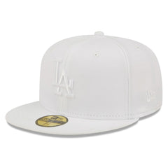 Los Angeles Dodgers New Era White on White 59FIFTY Fitted Hat Hats - MLB