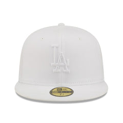 Los Angeles Dodgers New Era White on White 59FIFTY Fitted Hat Hats - MLB