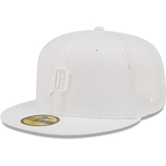 Detroit Tigers New Era White on White 59FIFTY Fitted Hat Hats - MLB