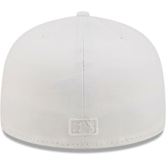 Chicago Cubs New Era White on White 59FIFTY Fitted Hat Hats - MLB