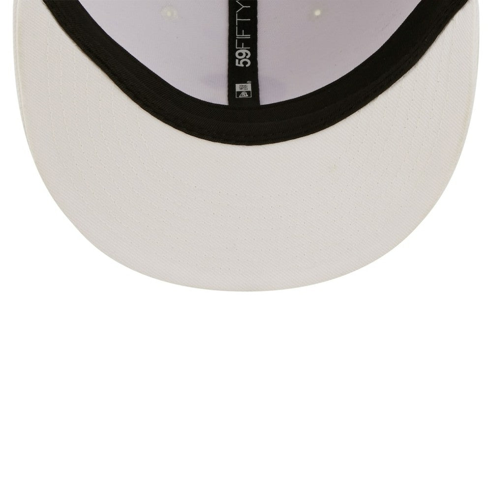 Chicago Cubs New Era White on White 59FIFTY Fitted Hat Hats - MLB