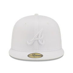 Atlanta Braves New Era White on White 59FIFTY Fitted Hat Hats - MLB