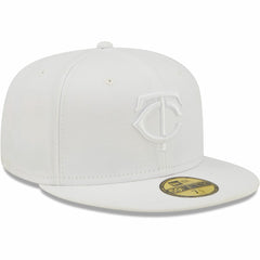 Minnesota Twins New Era White on White 59FIFTY Fitted Hat Hats - MLB