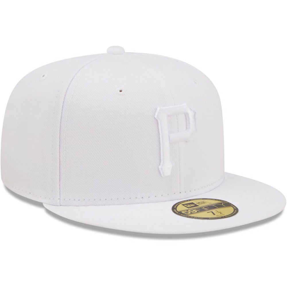 Pittsburgh Pirates New Era White on White 59FIFTY Fitted Hat Hats - MLB