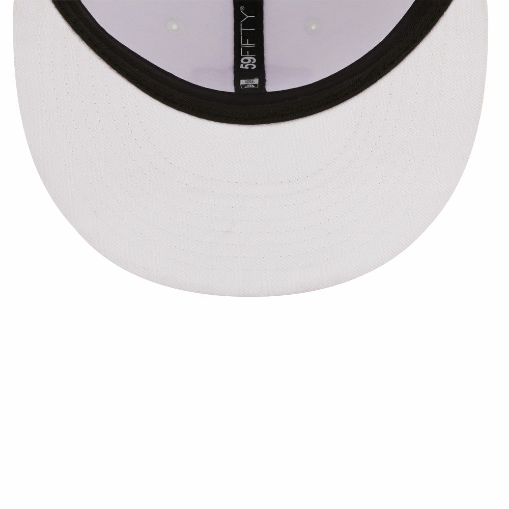 Milwaukee Brewers New Era White on White 59FIFTY Fitted Hat Hats - MLB