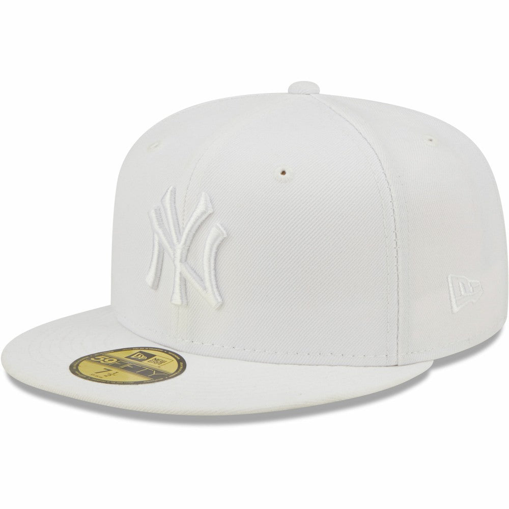 New York Yankees New Era White on White 59FIFTY Fitted Hat Hats - MLB