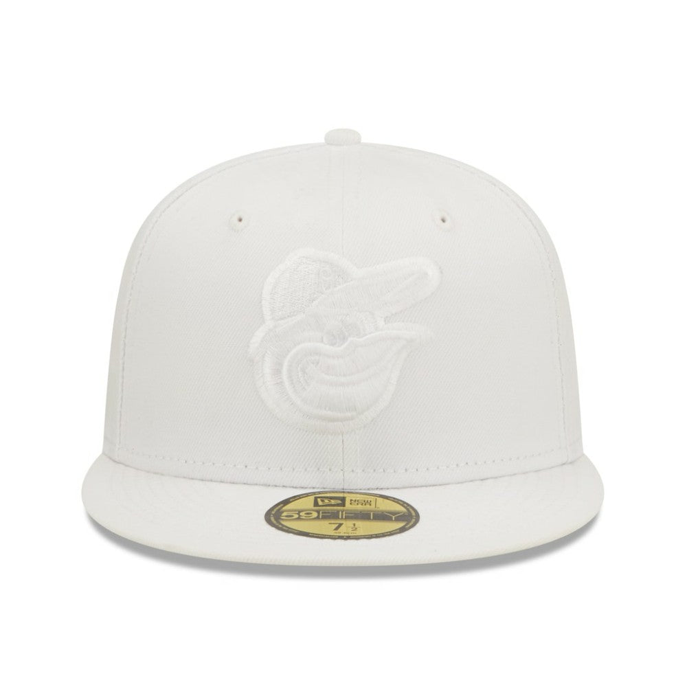 Baltimore Orioles New Era White on White 59FIFTY Fitted Hat Hats - MLB