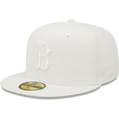 Boston Red Sox New Era White on White 59FIFTY Fitted Hat Hats - MLB